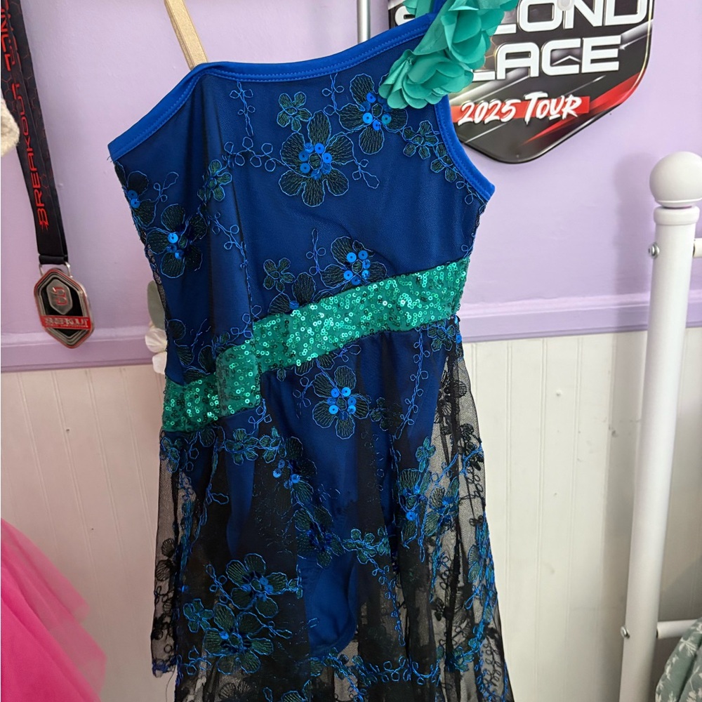 Blue Floral Kids Costume